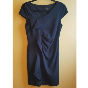 ANN TAYLOR DRESS RUCHED SIDE SIZE 4 SMALL BLUE